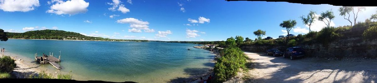 Panoramic view of beach against sky