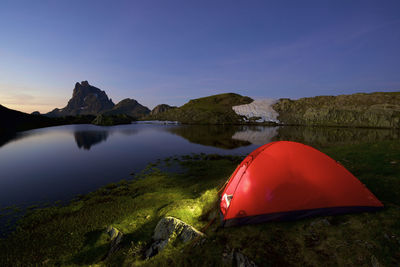 Midi d`ossau peak in ossau valley, pyrenees in france.