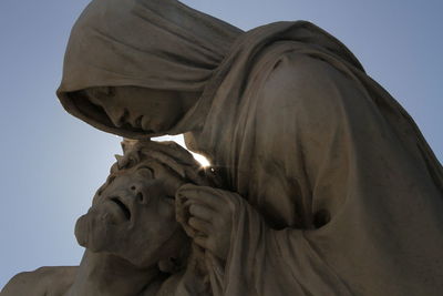 Close-up of pieta statue