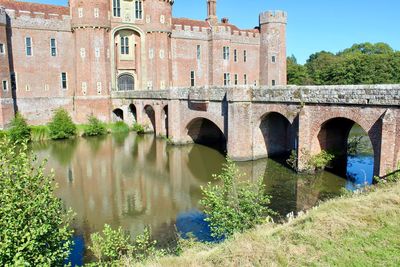 Arch bridge over river