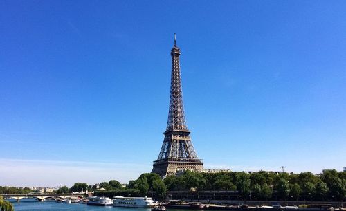 Low angle view of eiffel tower