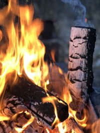 Close-up of bonfire