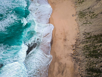 High angle view of beach