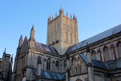 Low angle view of cathedral against clear sky