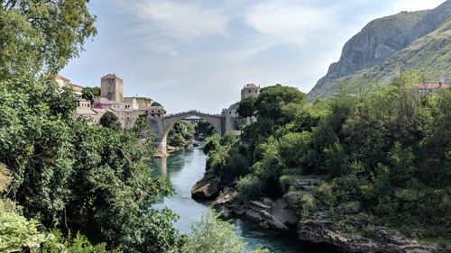 A view of the mostar bridge