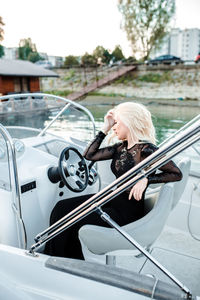 Woman in a car