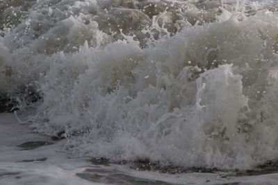 Water splashing in sea