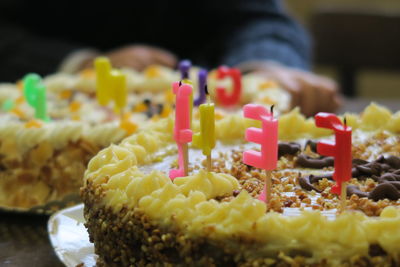 Close-up of cupcakes on table