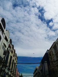 Low angle view of buildings against sky