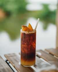 Close-up of drink on table