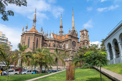 Low angle view of historic building against sky