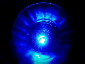 Close-up of illuminated blue light