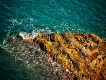 High angle view of sea against sky