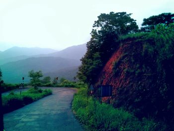 Country road passing through mountains