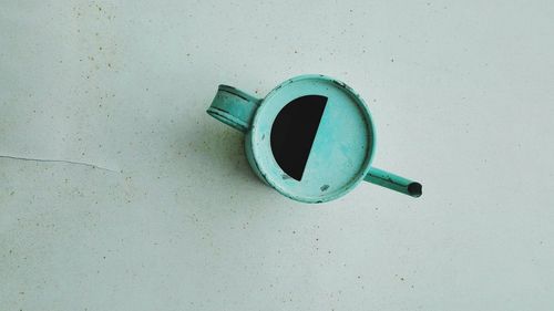High angle view of coffee cup