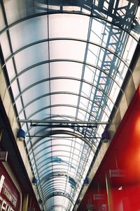 Low angle view of illuminated ceiling