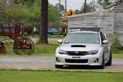 Cars parked in parking lot