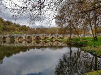 Bridge over river against sky