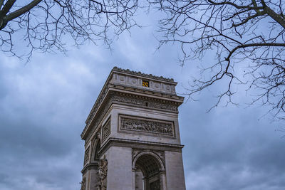Low angle view of historic building against sky