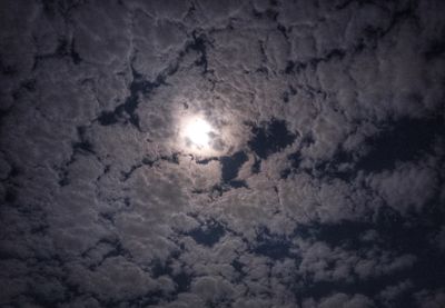 Low angle view of moon in sky