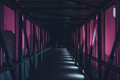 Empty covered footbridge