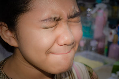 Close-up portrait of a girl