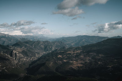 Aerial view of landscape against sky