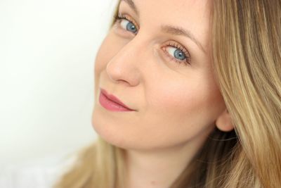 Close-up portrait of a beautiful young woman