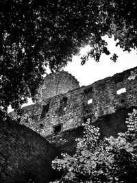 Low angle view of built structure against the sky