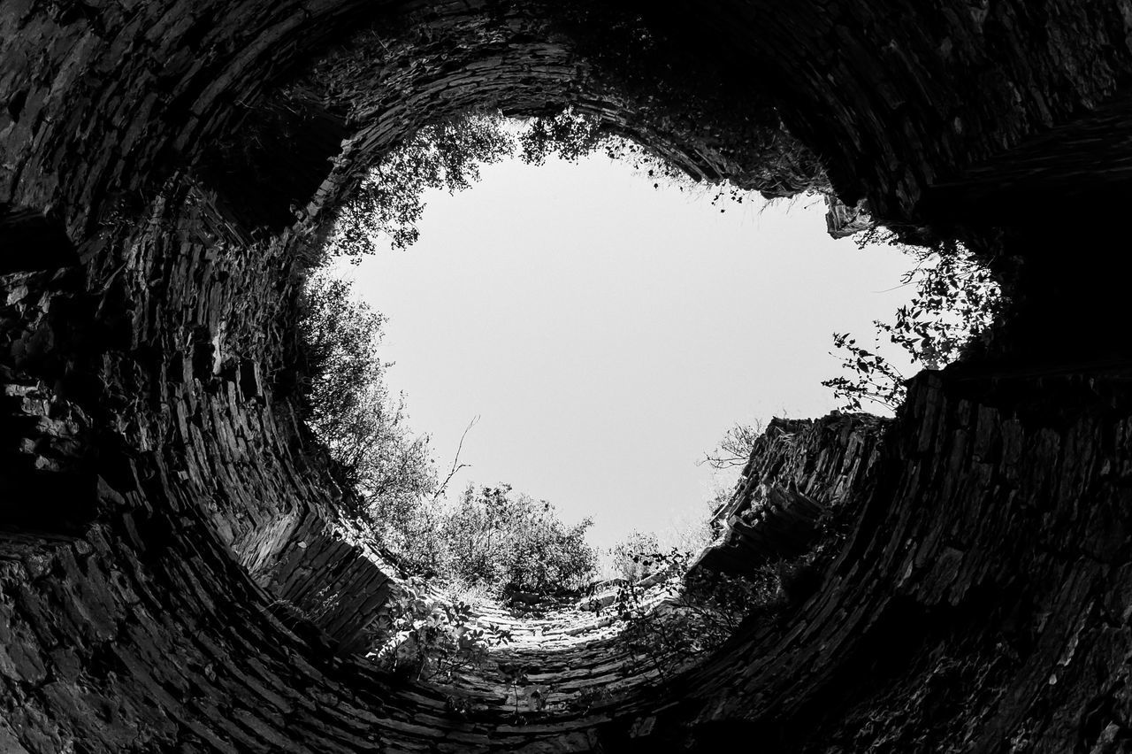 LOW ANGLE VIEW OF BUILT STRUCTURE AGAINST CLEAR SKY