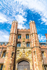 Low angle view of historical building against sky