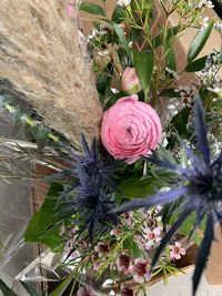 Close-up of pink rose bouquet