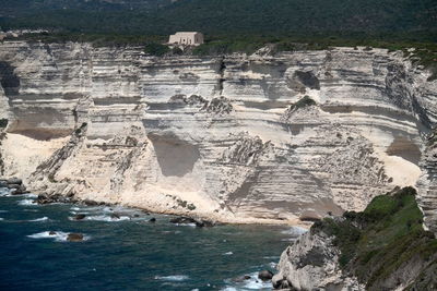 Aerial view of rock formations