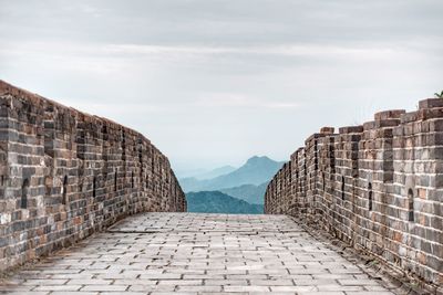 View of fort against cloudy sky