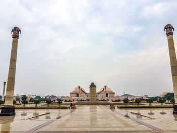 View of historic building against cloudy sky