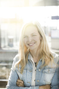 Portrait of smiling young woman