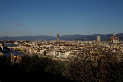 High angle view of townscape against sky