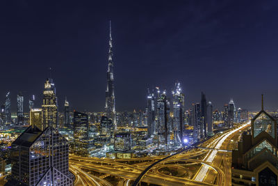 Dubai cityscape showing dubai downtown and burj khalifa
