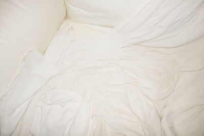 Full frame shot of white bed