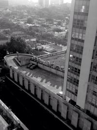 High angle view of cityscape