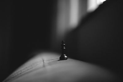 Close-up of faucet on table