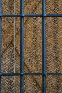 Full frame shot of patterned metal fence