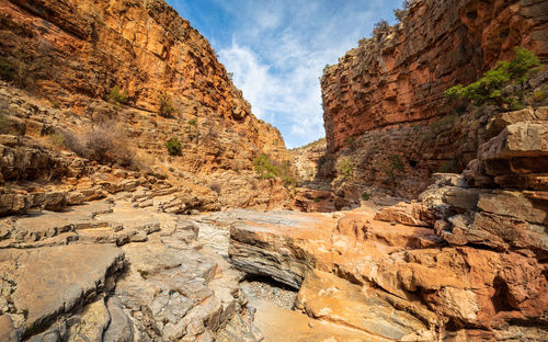 View of rock formations