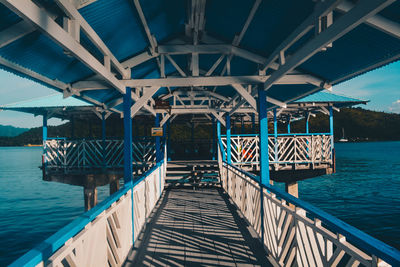 View of pier over sea