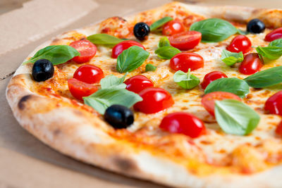 Close-up of pizza