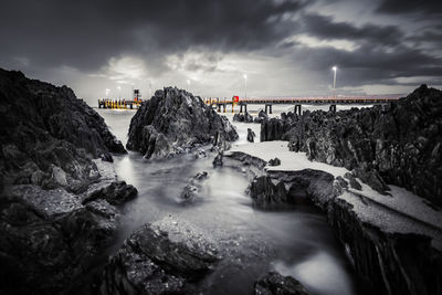 Cloudy sky above sea