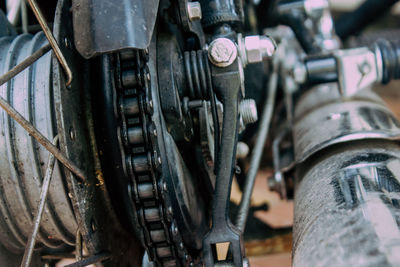 Close-up of old bicycle