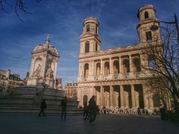 Low angle view of historic building against sky