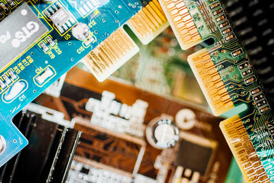 Close-up of mother board
