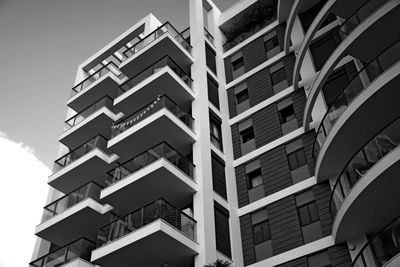 Low angle view of residential building against sky
